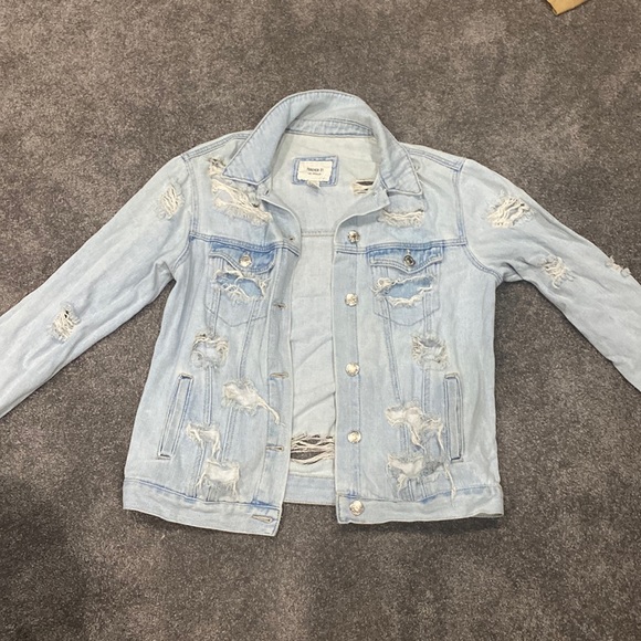 Distressed Jean Jacket - Picture 1 of 4